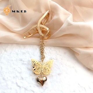 Kẹp tóc MKEB phối bướm và dây xích xinh xắn thời trang cho nữ