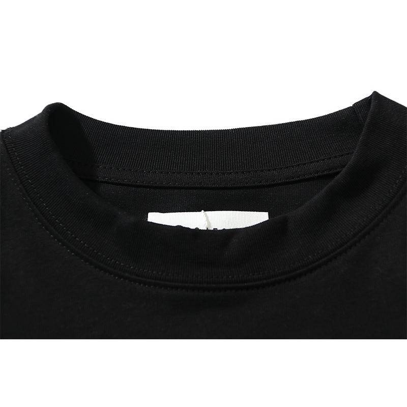 Mm6 Khâu Trên Ngực Áo Thun cotton Có Túi
