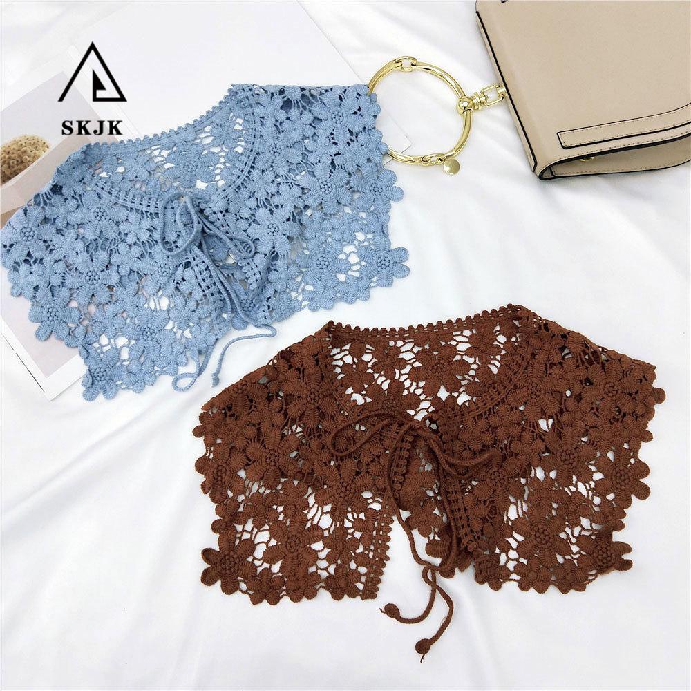 Cổ Áo Sơ Mi Giả Thêu Họa Tiết Bằng Cotton Thời Trang