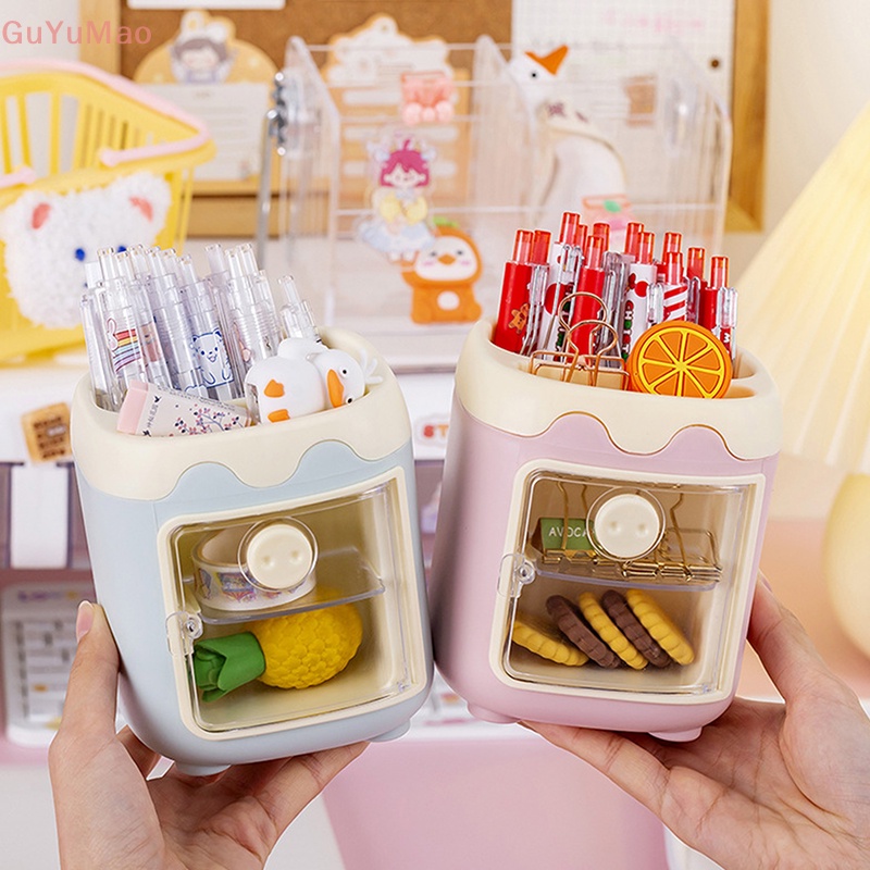 [cxGUYU] Hộp Đựng Bút Nhiều Ngăn Hình Heo Con Hoạt Hình Sáng Tạo Dễ Thương Cho Nữ Sinh / Văn Phòng PRTA