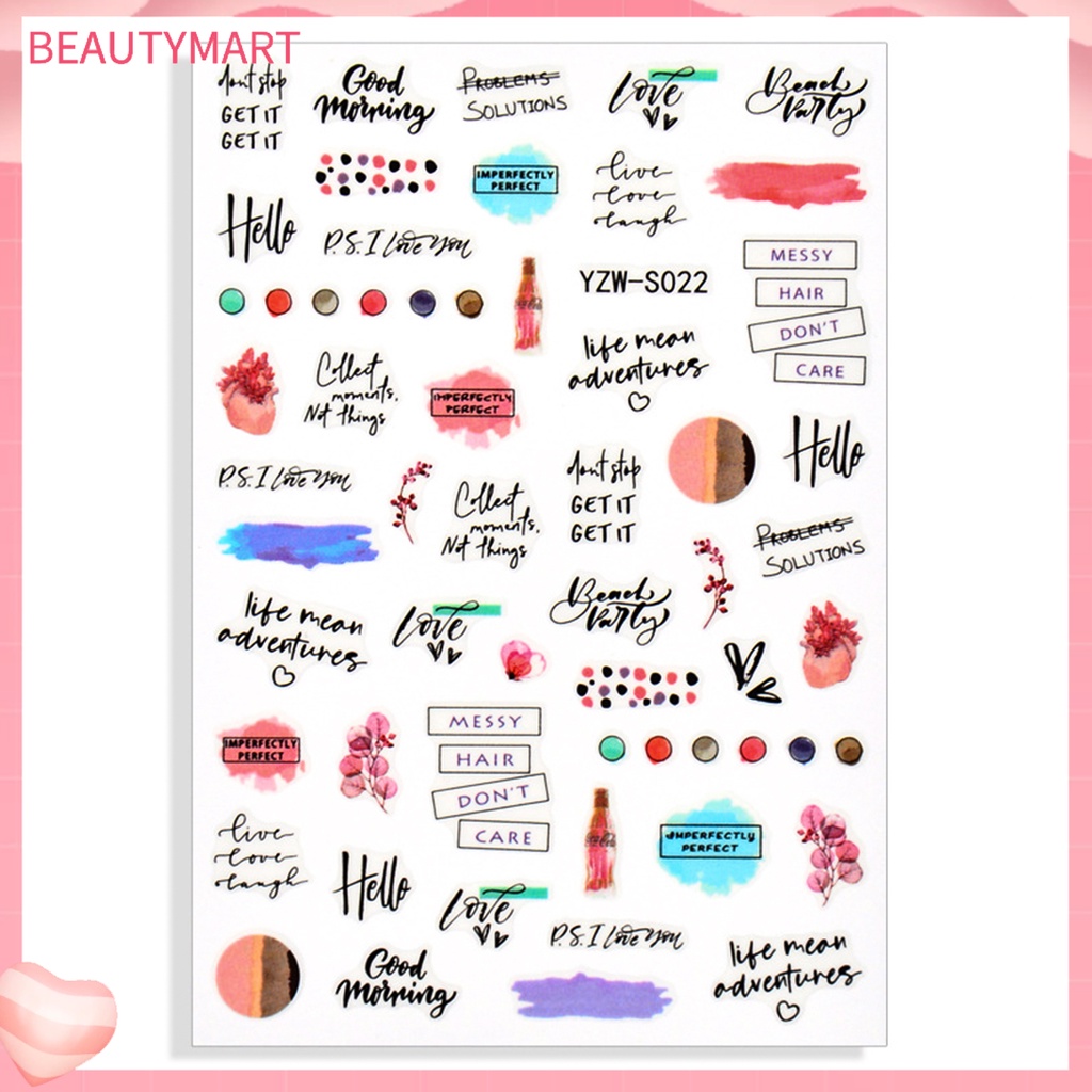 Miếng Dán Trang Trí Móng Tay Nghệ Thuật Họa Tiết Hình Học Độc Đáo