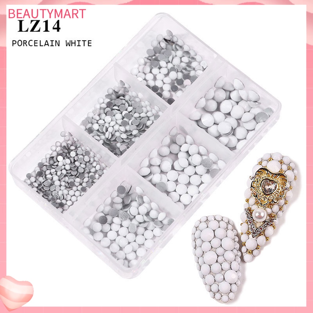 Hộp 6 Ngăn Đựng Đá Đa Năng Nhiều Hình Dạng Trang Trí Móng Tay Nghệ Thuật