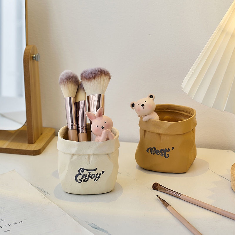 Ống Đựng Bút Để Bàn Hình Động Vật Dễ Thương Sáng Tạo Trang Trí Văn Phòng / Học Sinh Giá Đỡ