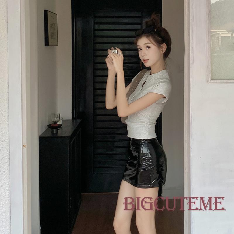 Áo Sơ Mi Tay Ngắn Màu Trơn Cài Nút Thời Trang Mùa Hè Dành Cho Nữ