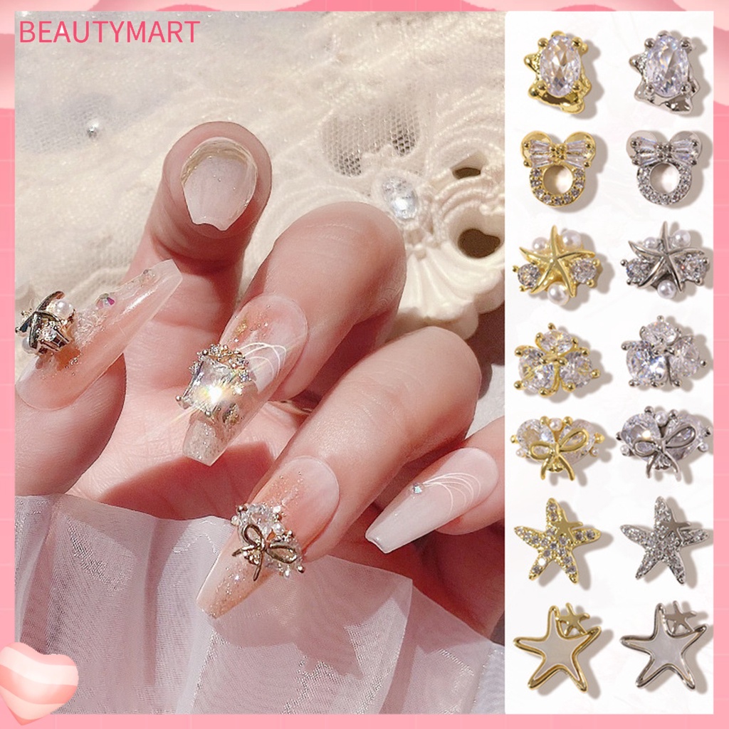 Phụ Kiện Đá Trang Trí Móng Tay Hình Sao Biển Lấp Lánh DIY