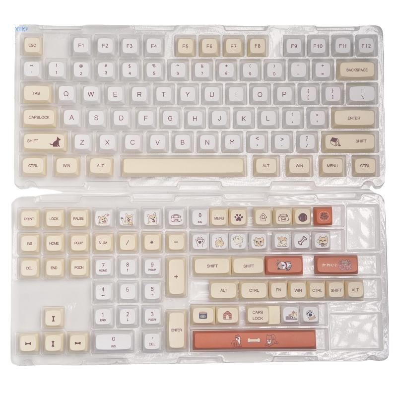 Set 139 Nút Bàn Phím Hình Động Vật Dễ Thương Cho MX Switch 61 64 68 84 87 96