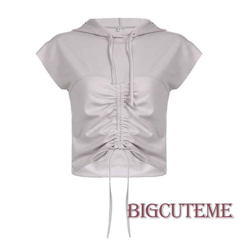 Áo Croptop Tay Ngắn Màu Sắc Thời Trang Mùa Hè Cho Nữ