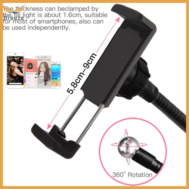 Vòng Đèn Led 12w 3 Mức Độ Kẹp Điện Thoại Di Động Hỗ Trợ Chụp Ảnh Tự Sướng
