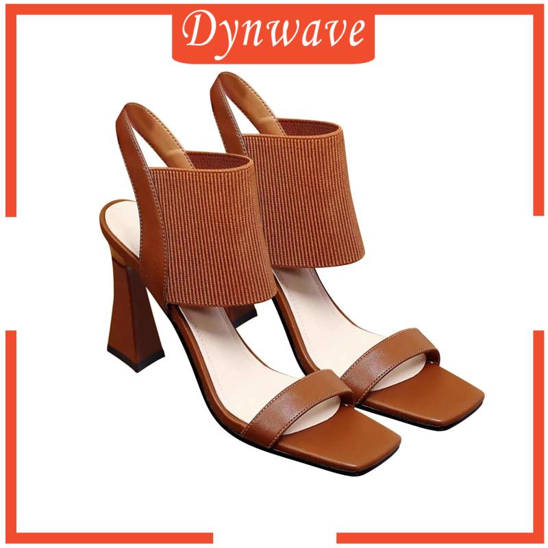 [Dynwave] Sandal Cao Gót Dệt Kim Đơn Giản Cho Nữ