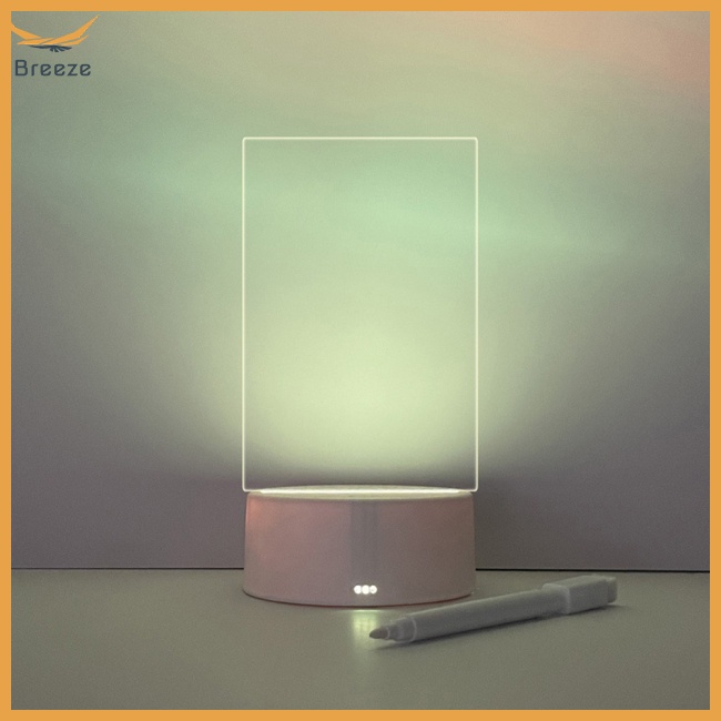 Bảng Ghi Chú Bằng Acrylic Trong Suốt Màu Dạ Quang Để Bàn Văn Phòng / Nhà Cửa