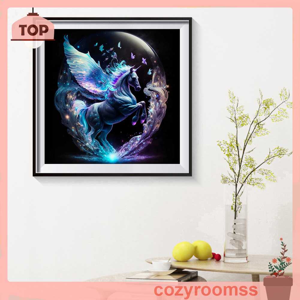 Tranh Đính Đá Kim Cương Toàn Bộ 5D DIY Hình Vẽ Ngựa