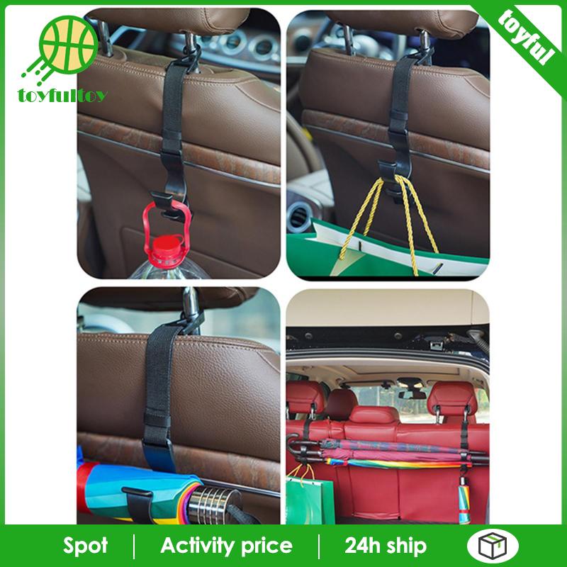 Bộ 2 Móc Treo Đồ Chơi Gắn Gối Tựa Đầu Xe Hơi Tiện Dụng