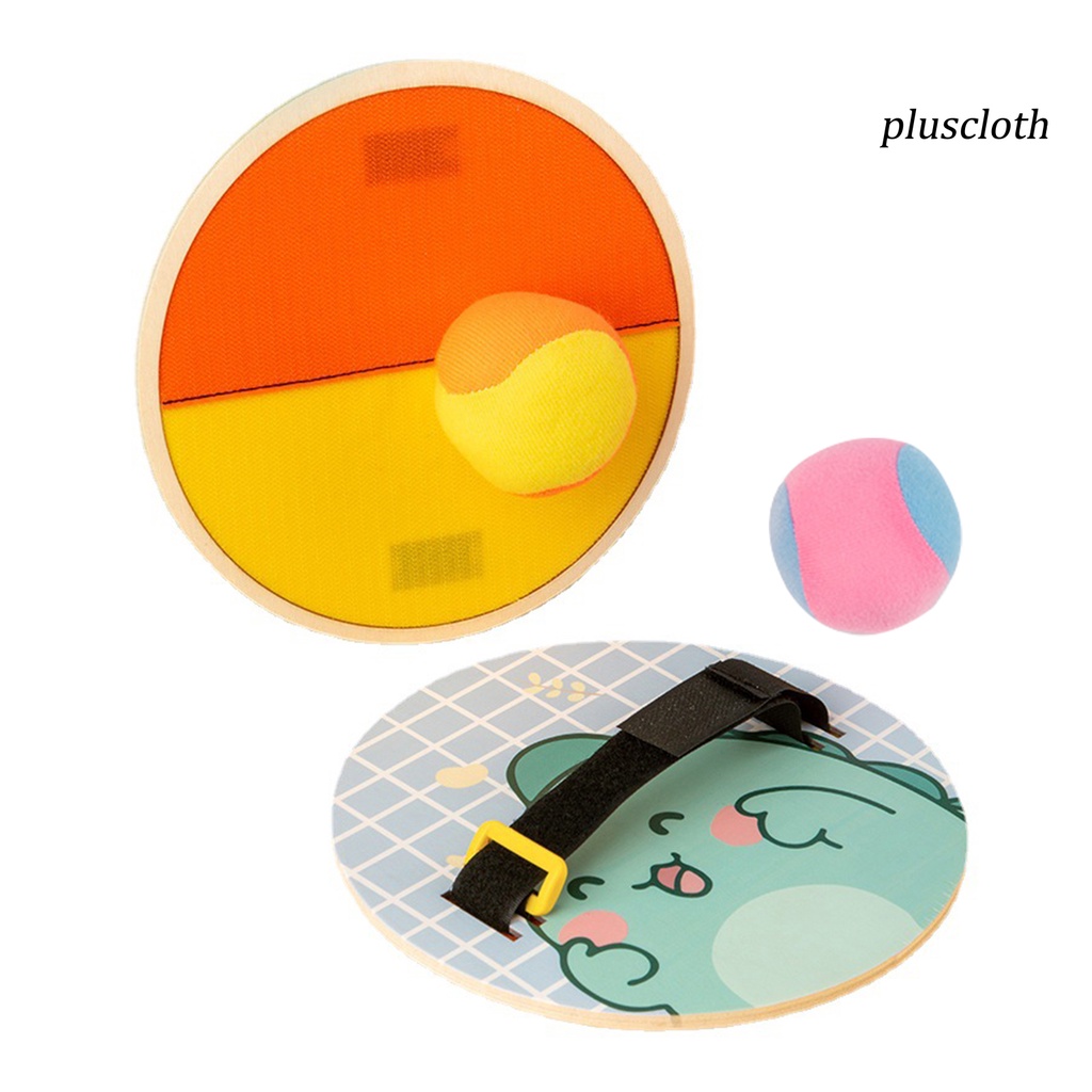 1 Bộ Đồ Chơi Bắt Bóng Dính Mềm Nhỏ Gọn Họa Tiết Hoạt Hình Vui Nhộn Cho Bé