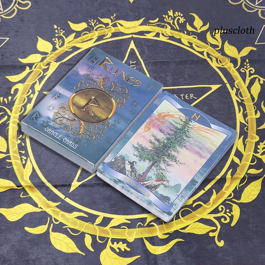 1 Bộ Bài Tarot Tiếng Anh Dark Angels Di Abundance Runes Oracle