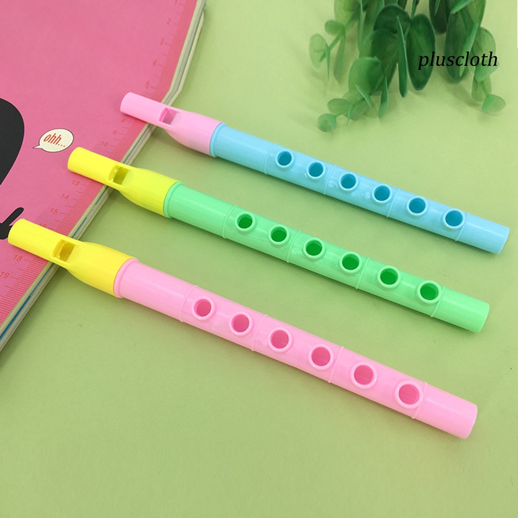 Set 10 Sáo Đồ Chơi 6 Lỗ Mini Di Động Có Thể Tháo Rời Thiết Kế Hoạt Hình Cho Bé