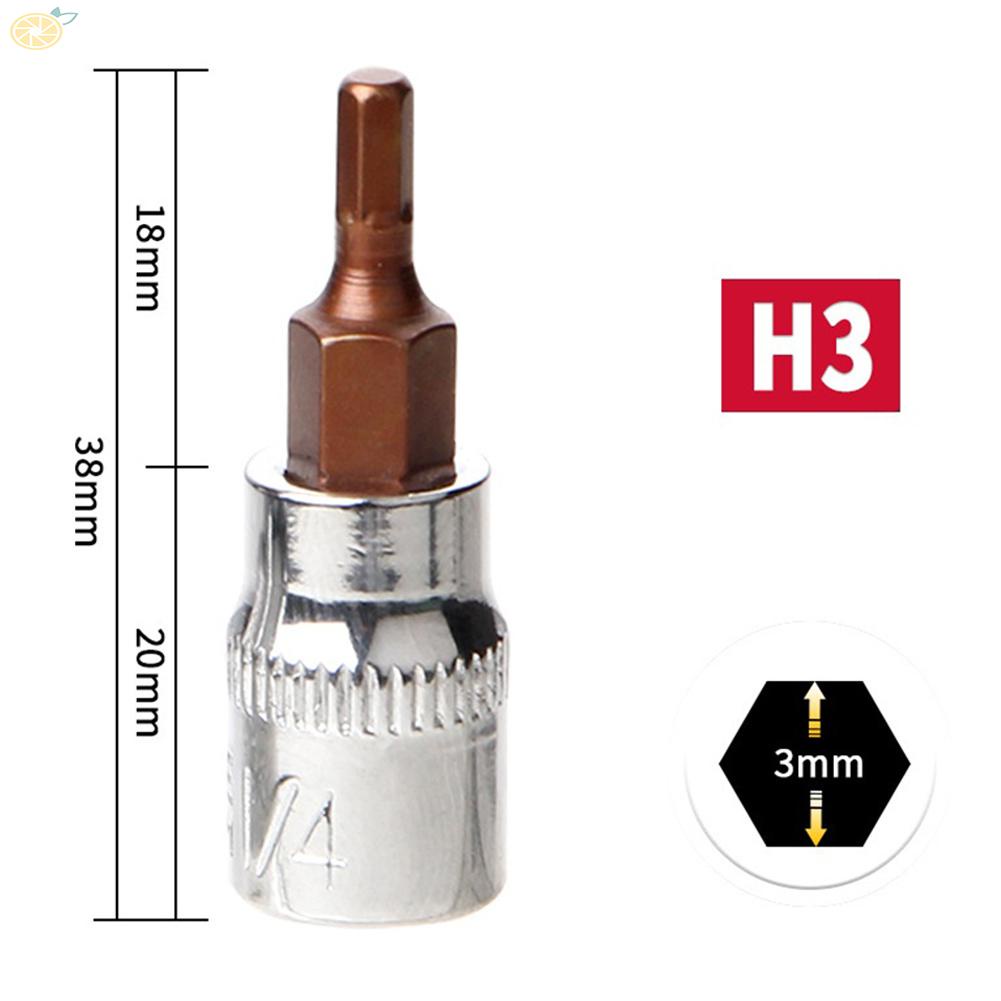 【VARSTR】Screwdriver Bit Replacement Accessories 3Pcs Chrome Vanadium Steel H3 H4