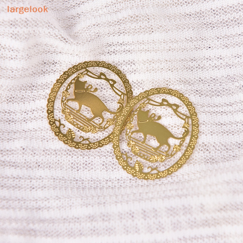 Thẻ Đánh Dấu Trang Sách Hình Mèo Bằng Kim Loại Dễ Thương