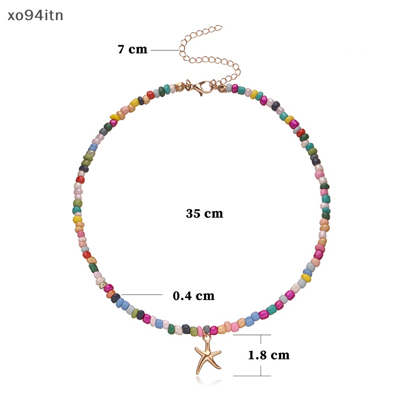 Vòng Cổ Choker Xỏ Hạt Nhiều Màu Sắc Mặt Hình Bướm Nhỏ Phong Cách Bohemia Cho Nữ