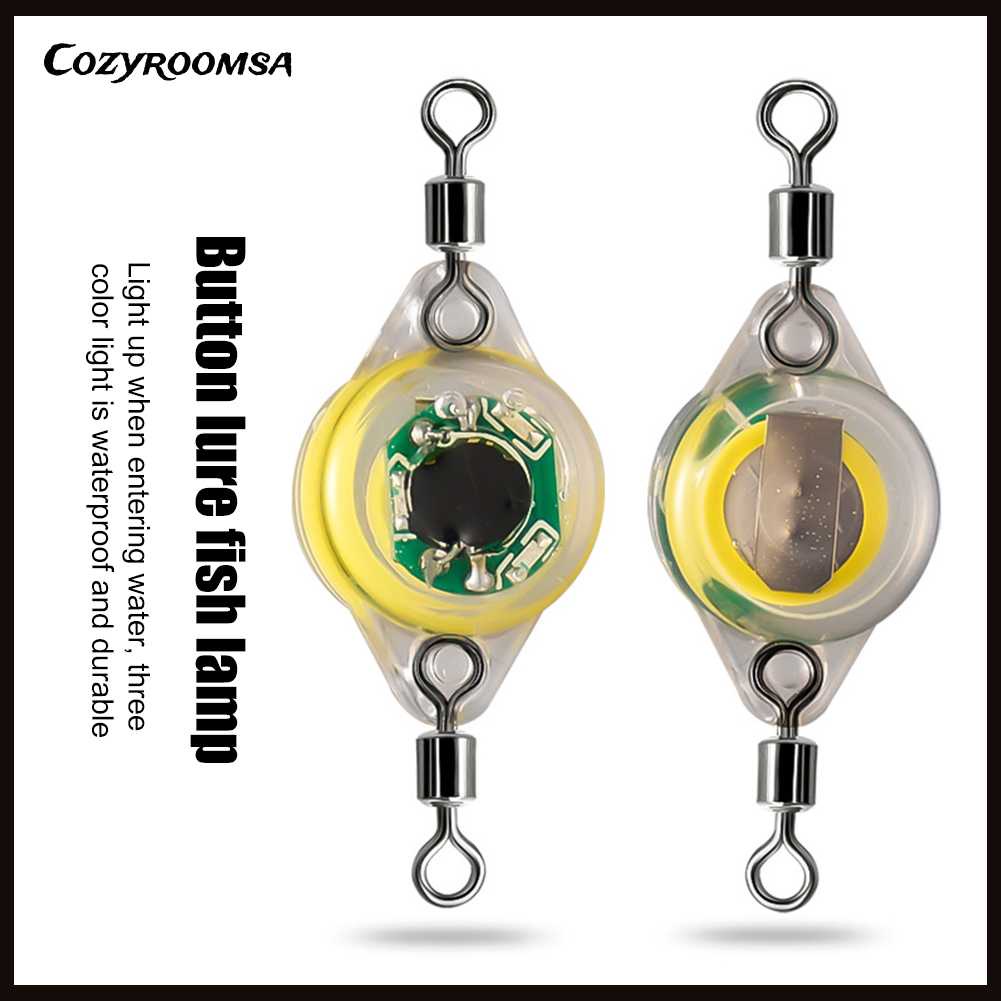 Mồi Câu Cá Giả Gắn Đèn LED Chống Thấm Nước