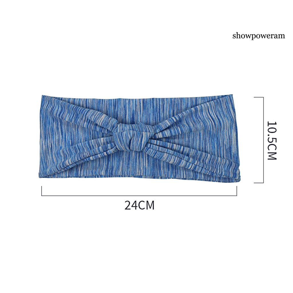 Băng Đô Co Giãn Bản Rộng Thiết Kế Thắt Nút Gọn Nhẹ Dùng Tập Yoga / Chạy Bộ