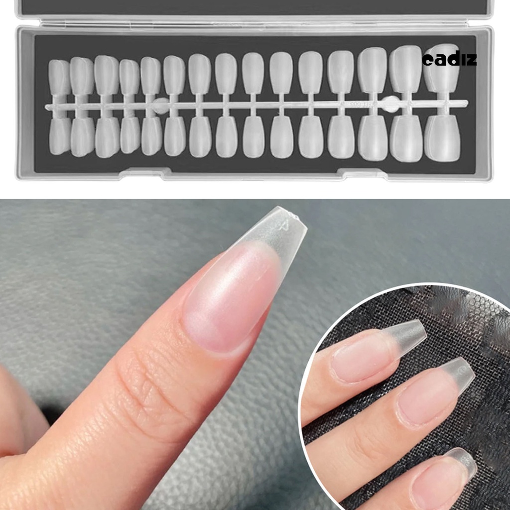 Bộ 300 Móng Tay Giả Hai Mặt Nhám Siêu Mỏng Dễ Tháo Rời