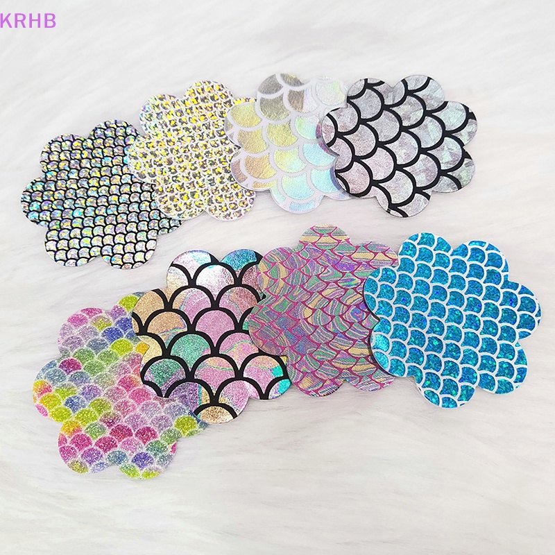 Miếng Dán Ngực Siêu Mỏng Màu Laser Hình Nàng Tiên Cá 1 Cặp Độc Đáo Mới