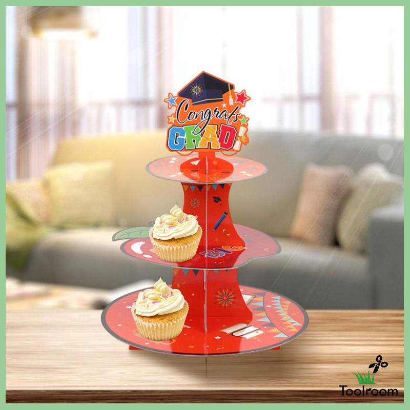 Giá Đỡ Bánh Cupcake 3 Tầng Hình Tròn Tiện Dụng Cho Nông Trại