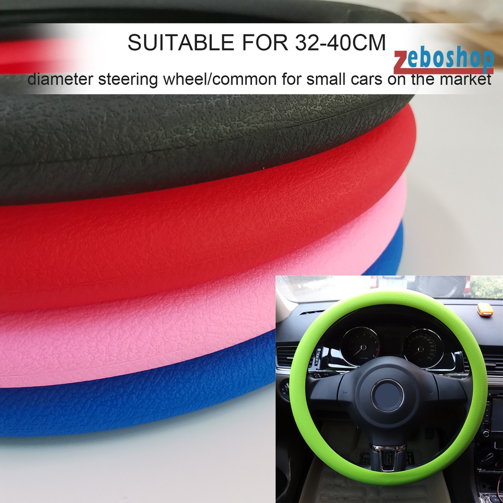 Vỏ Bọc Vô Lăng Xe Hơi Bằng Silicon Màu Trơn Chống Trượt