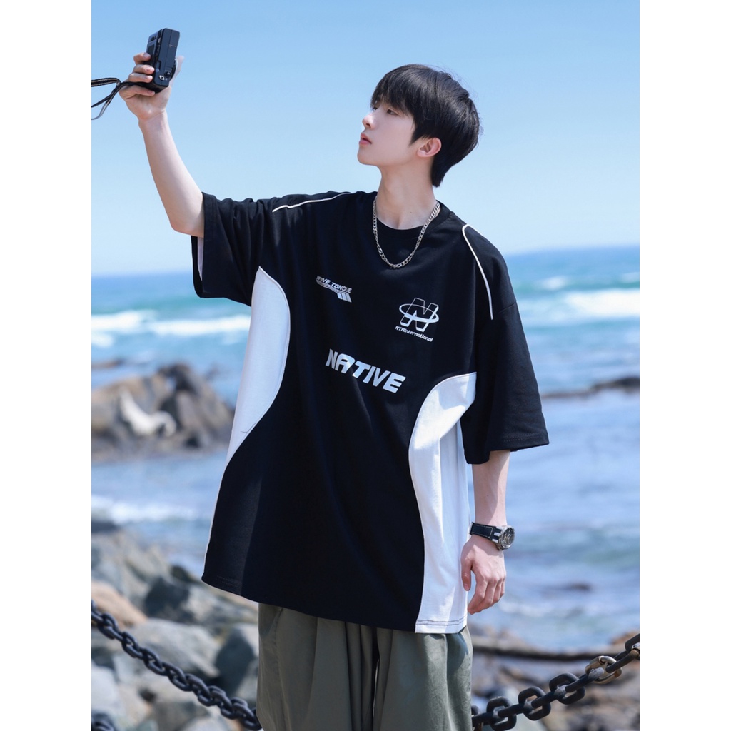 Áo Thun Tay Ngắn Dáng Rộng Chất Liệu Cotton Thời Trang Mùa Hè Hàng Mới 260g