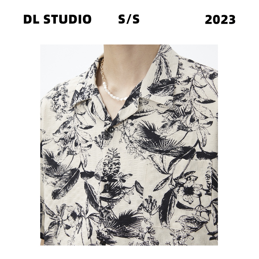 Áo Sơ Mi Lụa Lạnh Mỏng Cao Cấp Tay Ngắn Dáng Rộng Phong Cách Nhật Bản Thời Trang Mùa Hè Mới Cho Nam