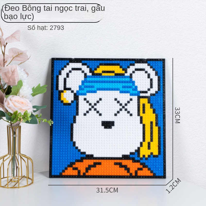 Đồ Chơi Khối Xây Dựng Hình Chú Gấu Bằng Nhựa Ppixel