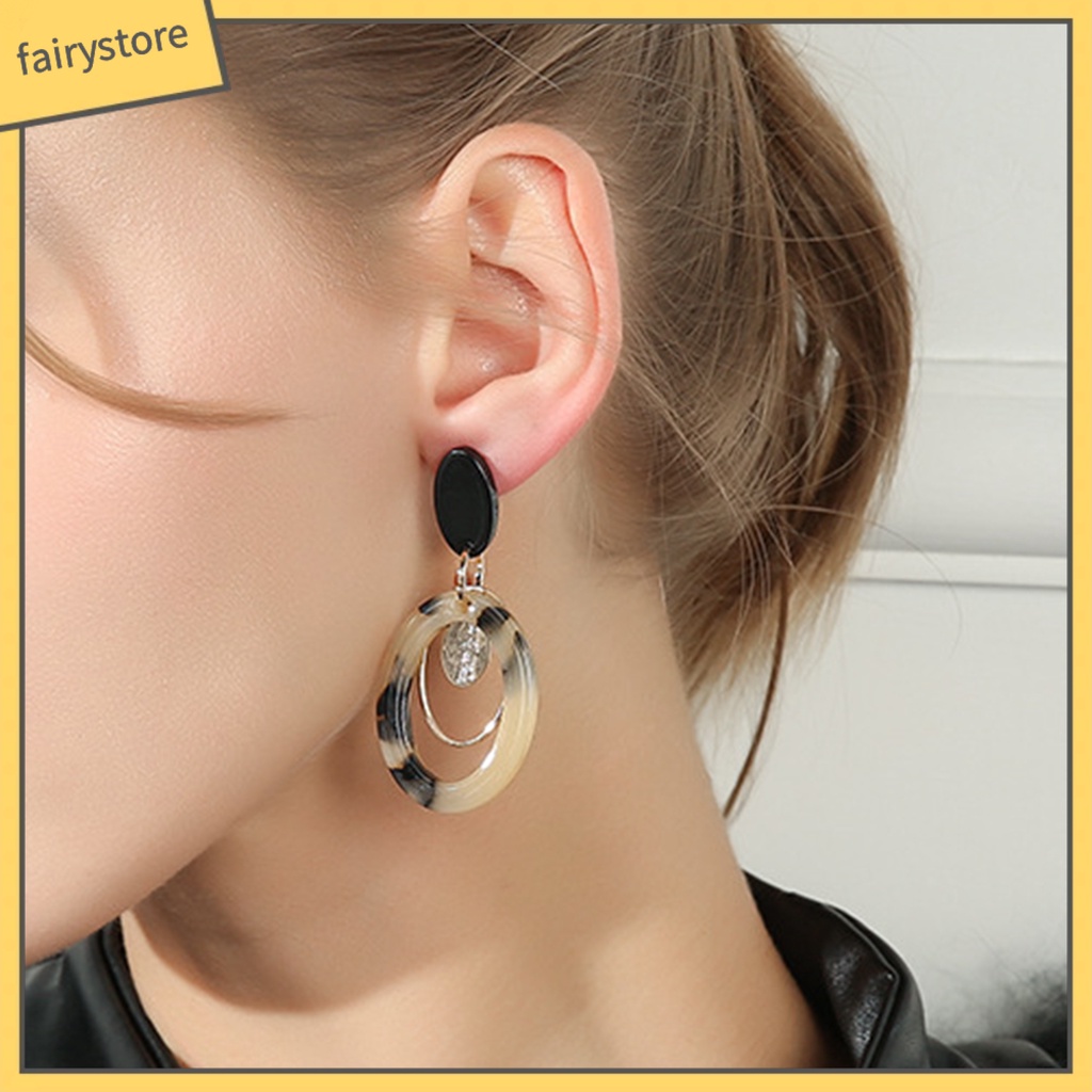 1 Đôi Bông Tai Hình Báo Đốm Lớn Nhiều Lớp Thời Trang Dành Cho Nữ