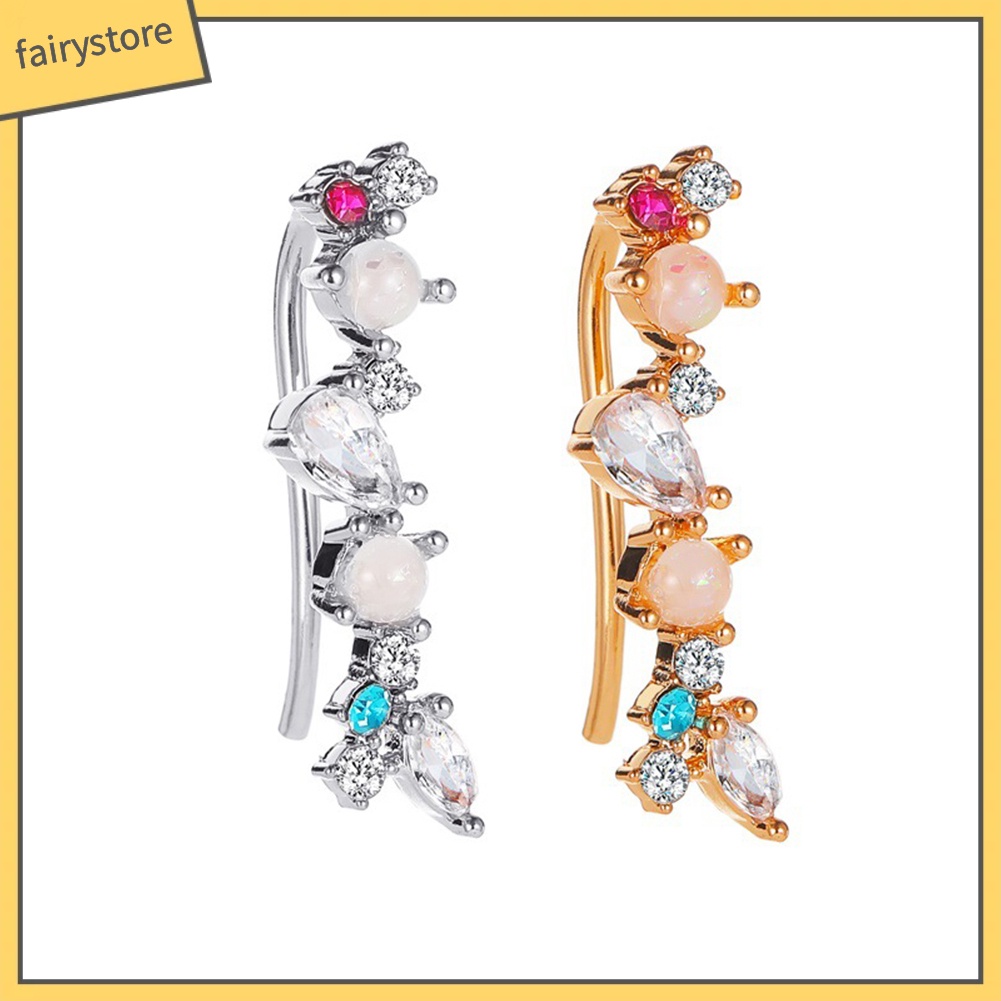 1 Khuyên Vành Tai Đính Đá Ngọc Trai Giả Thanh Lịch Dành Cho Nữ