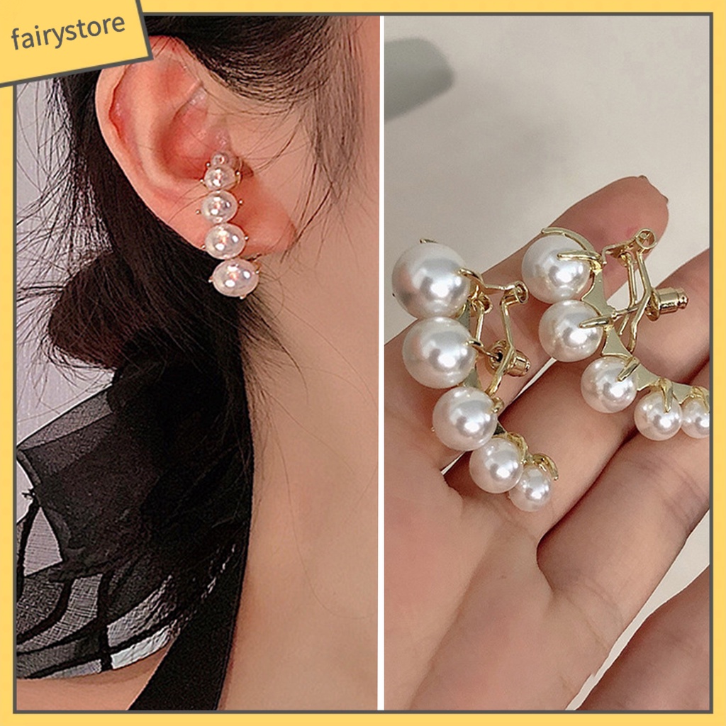 1 Đôi Bông Tai Ngọc Trai Giả Sang Trọng Cho Nữ