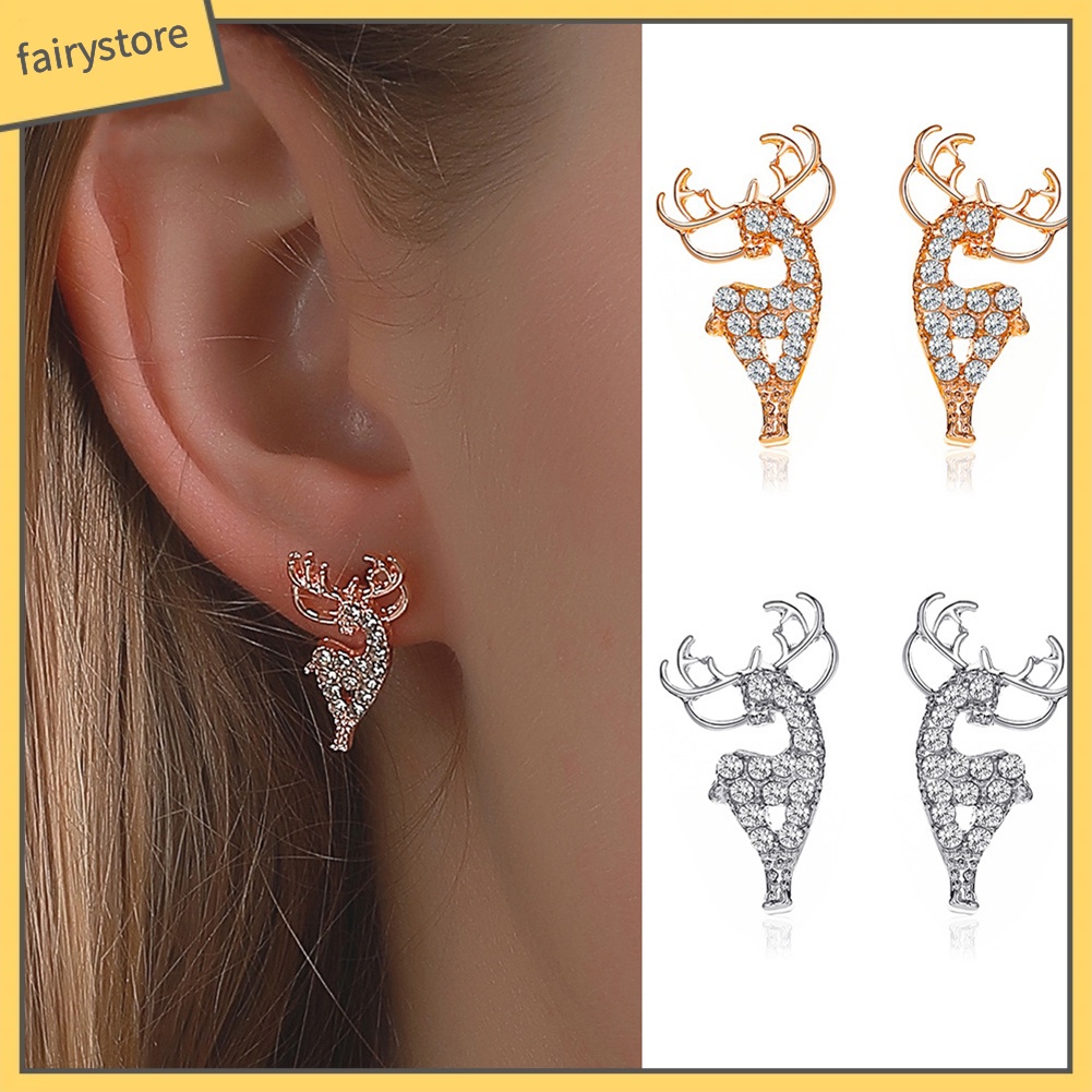 Bông Tai Hình Nai Sừng Tấm Thời Trang Dành Cho Nữ