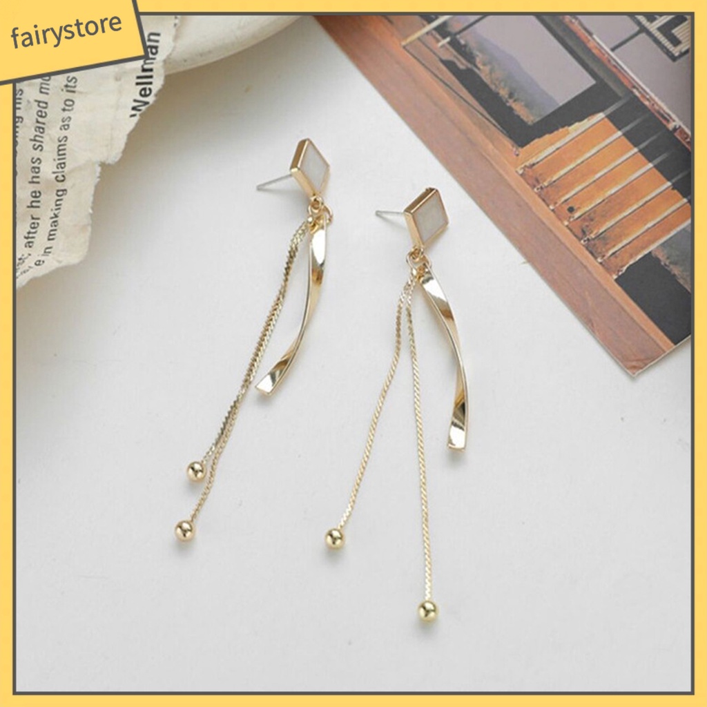 1 Đôi Bông Tai Dáng Dài Đính Đá Lấp Lánh Thời Trang Cao Cấp Cho Nữ