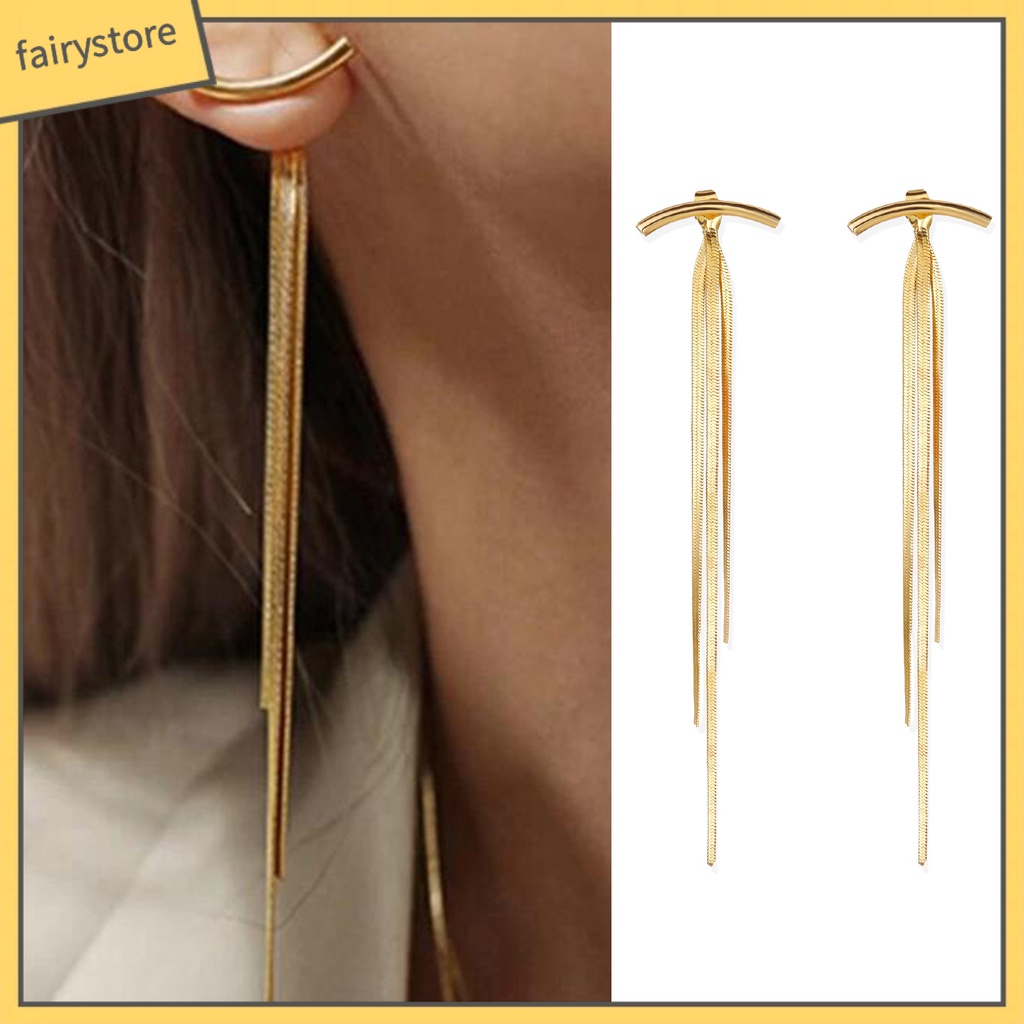 1 Đôi Bông Tai Dáng Dài Hình Rắn Phong Cách Bohemian Thời Trang