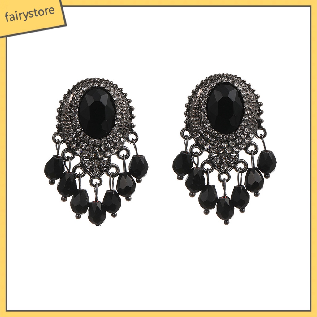 Bông Tai Đính Đá Pha Lê Giả Lấp Lánh Thời Trang Cho Nữ