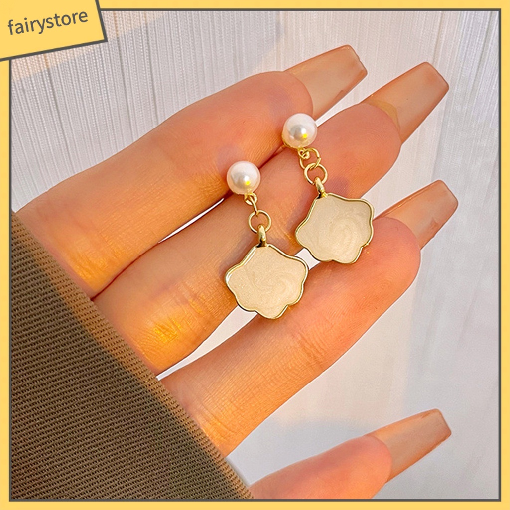 1 Đôi Bông Tai Hình Đám Mây Đính Ngọc Trai Giả Dễ Thương Dành Cho Nữ