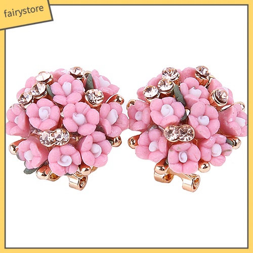 Bông Tai Hình Hoa Đính Đá Lấp Lánh Cho Cô Dâu