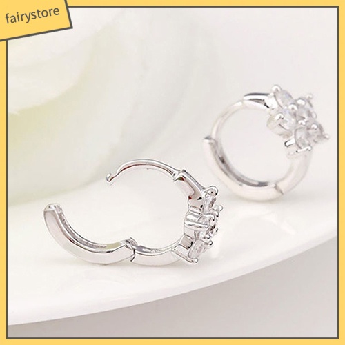 Bông Tai Mạ Bạc Hình Hoa Tuyết Thời Trang Cho Nữ