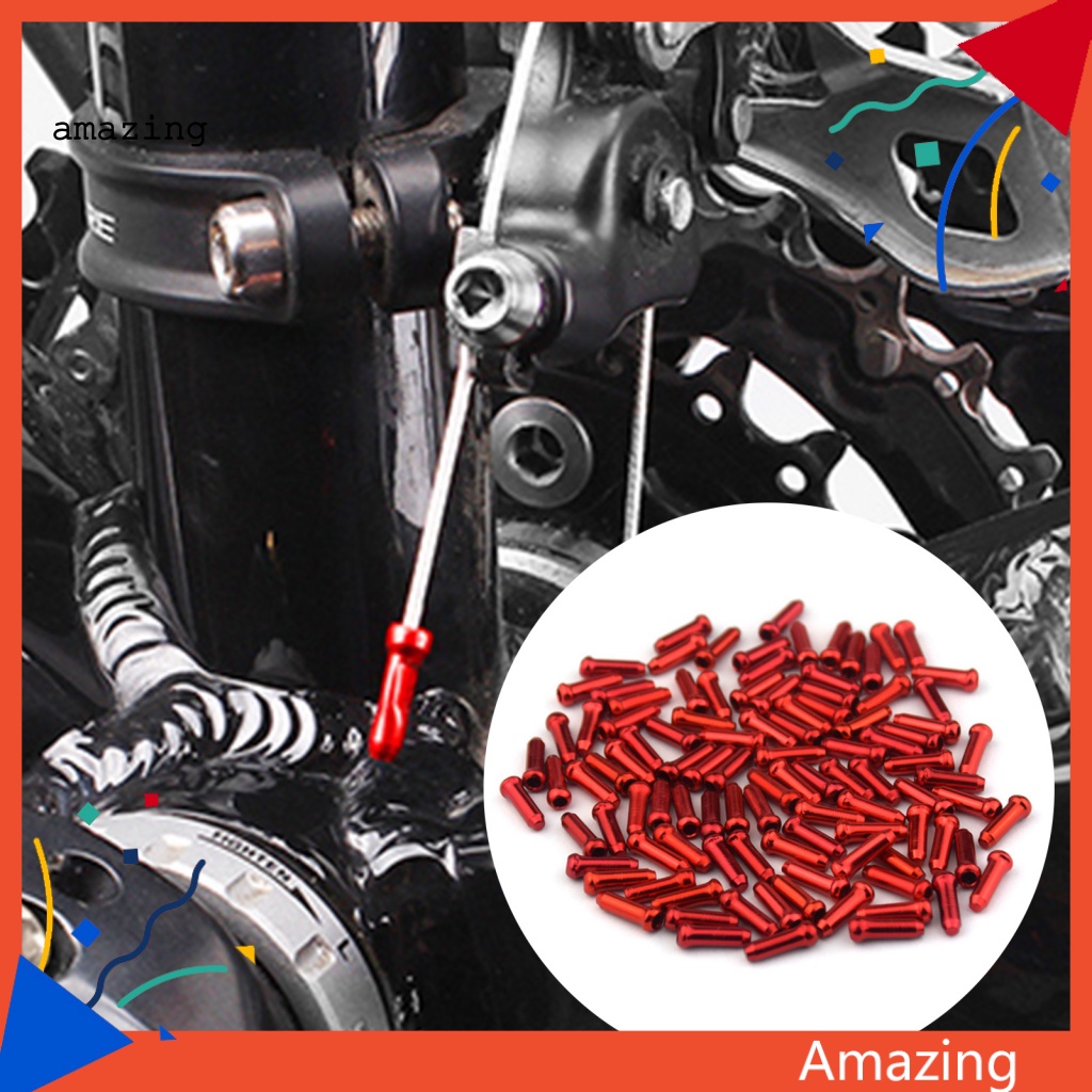 Bộ 200 Nắp Đậy Dây Cáp Xe Đạp Bằng Hợp Kim Nhôm Nhiều Màu Chống Mòn