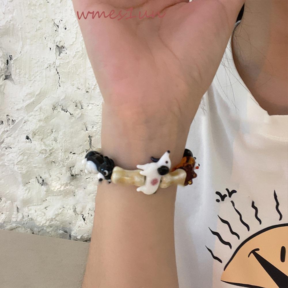 Vòng Tay Hình Xương Chó Dễ Thương WMES15H Phong Cách Cổ Điển Độc Đáo Thời Trang Cho Nữ