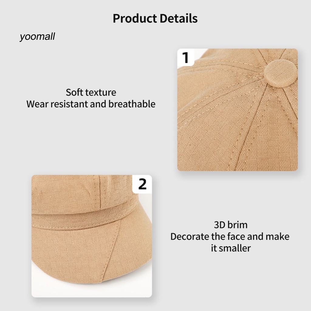 Mũ Beret Cotton Màu Trơn Giữ Ấm Thời Trang