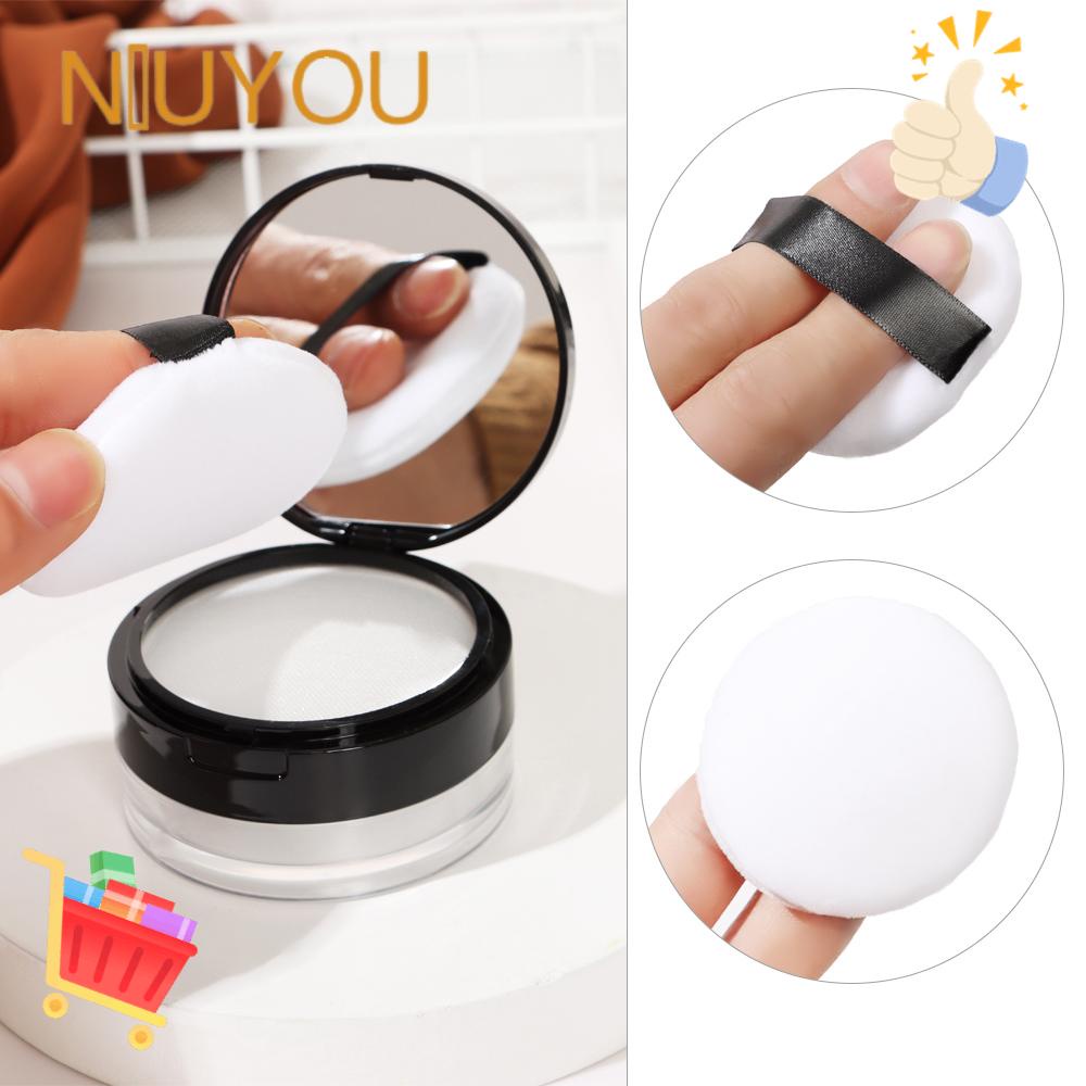 Hộp Rỗng Đựng Dụng Cụ Trang Điểm Thiết Kế Kẻ Ô Kèm Mút Ốp