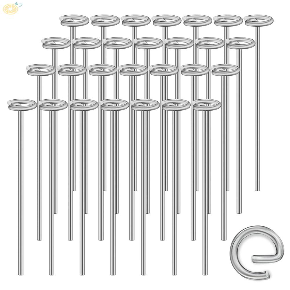 【VARSTR】4 Inch Landscape Staples Circle Top Pins Sod Garden Stakes Galvanized Steel
