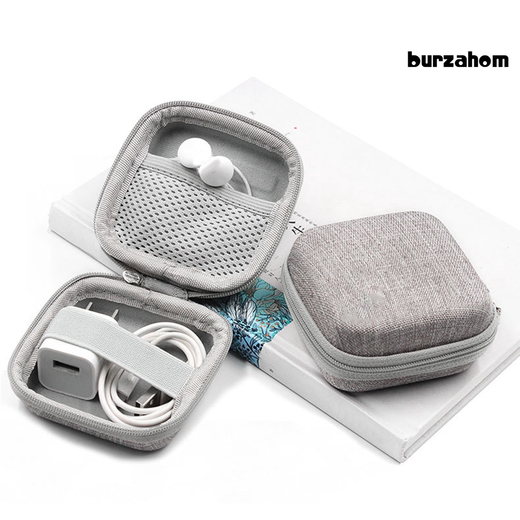 Túi Lưới Tròn / Vuông / Chữ Nhật Mini Bằng EVA Cứng Đựng Dây Cáp Tai Nghe