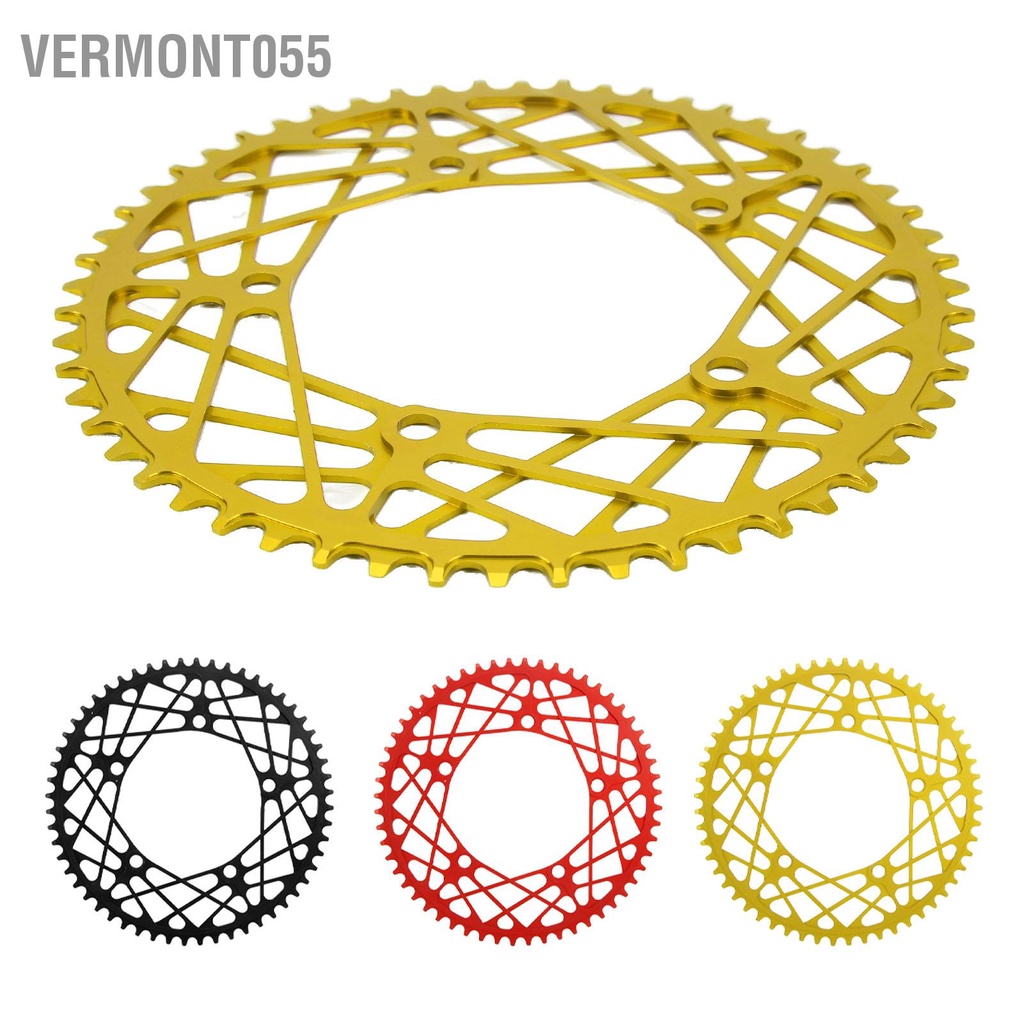 Vermont055 Xích Xe Đạp 56T Hợp Kim Nhôm Nhẹ Chống Mài Mòn Bánh Quay Tấm Thay Thế