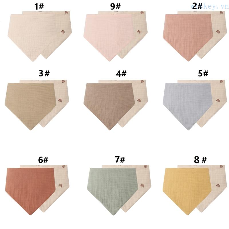 Khăn Yếm Vải Muslin Thấm Hút Tốt Thích Hợp Làm Quà Tặng Cho Bé