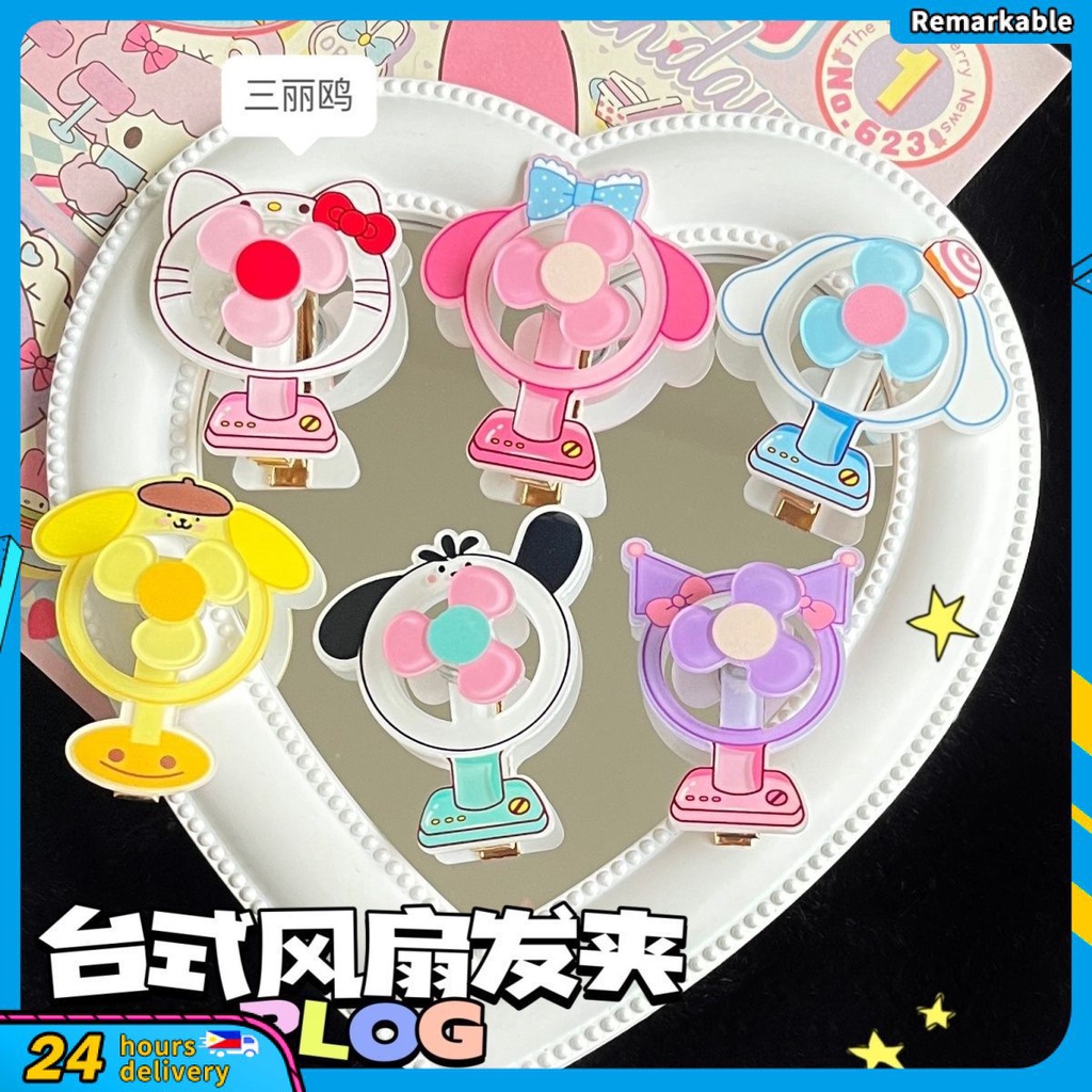 Sanrio Kẹp Tóc Dạng Quạt Hình Cinnamoroll Kuromi Melody Hello Kitty Cho Cô Dâu